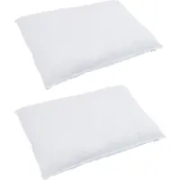 vidaXL Beddengoedset met kussens, 3 stuks, wit, gevuld met donsveren