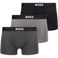 BOSS Boxershorts 'ONE' stone grey / zwart / wit