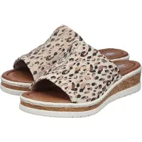 Rieker Leopard beige Slipper Synthetisch H-Leest Maat 39