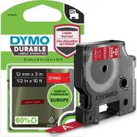 Dymo Tape 1978366 Wit op rood (12 mm)