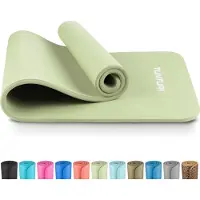 Tunturi NBR Yogamat Anti Slip - Fitnessmat Extra dik & zacht - Sportmat - 180x60x1.5cm - Incl Trainingsapp - Mint