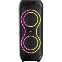 Media-Tech Grote Bluetooth-luidspreker, 120 W RMS / 1400 W PMPO, met twee 8-inch luidsprekers, equalizer, karaoke-functie, ondersteuning voor MP3/microSD-kaarten, USB, AUX en Bluetooth 5.3+EDR