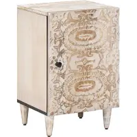 vidaXL Badkamerkast Wit 38 x 33,5 x 58 cm Massief Mango Hout