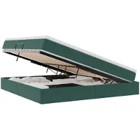 vidaXL Opbergbed met matras Donkergroen 200 x 200 cm Fluweel