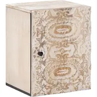 vidaXL Hangende Badkamerkast Wit 38 x 33,5 x 48 cm Massief Mango Hout