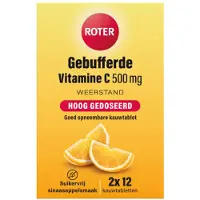 Roter 2x Gebufferde Vitamine C 500 mg Sinaasappel 2 x 12 kauwtabletten