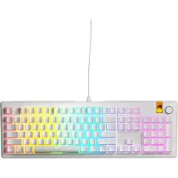 Glorious GMMK 3 HE, volledig voorgemonteerd, met kabel, USB-aansluiting, mechanische schakelaar, QWERTY-lay-out, RGB LED-verlichting, wit