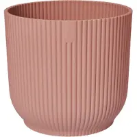 Elho Vibes Fold Bowl 25 - Plantenschaal voor Binnen - 100% Gerecycled Plastic - Ø 24.9 x H 12.1 cm - Delicaat roze