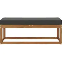 vidaXL Buiten Stoolbench Massief Acacia Hout Natuurlijk en Antraciet