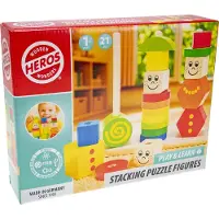 Heros Stapelpuzzel Figuren Hout – Stapelspeelgoed – 21 Stuks – Educatief Speelgoed – FSC Hout – Gemaakt in Duitsland – Vanaf 1 Jaar