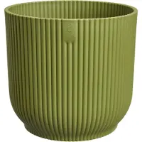 Elho Vibes Fold Rond 22 - Bloempot voor Binnen - 100% Gerecycled Plastic - Ø 22.0 x H 20.2 cm - Varengroen