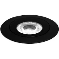 Wever & Ducre LED grondspot inbouwlamp Blink 1.0 zwart, rand, zwart, Aluminium, LED inbouwspot