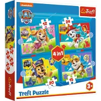 Trefl Running Puppies Viacom PAW Patrol 4-in-1 Puzzel - 41 stukjes - Vanaf 4 jaar