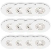 Briloner Kulana - Set van 12 LED Inbouwspots - badkamerverlichting - Ø9 cm - IP44 - 4.9 W - 480 Lm - 3.000 K - wit