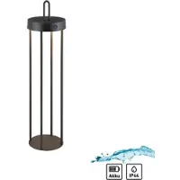 JUST LIGHT . LED tafellamp Anselm zwart 50 cm ijzer Anselm, dimbaar, zwart, Woon-/ Eetkamer, metaal, Modern