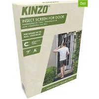 Kinzo Insectenhor Deur – Magnetisch Insectengordijn 220x100 cm voor Deur – Vliegenhor Zonder Boren – Deurhor met Klittenband – Hor tegen Insecten voor Balkon, Tuin of Terras