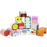 Vilac Houten geluidsblokken voor baby's - - 11 geluidsblokken - Sensorisch ontwikkelingsspeelgoed - Illustraties Suzy Ultman - Hout