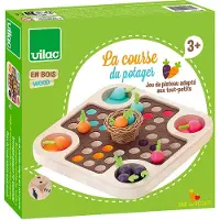 Vilac speelgoed paard en wortelspel oogstdag houten spel voor kinderen.
