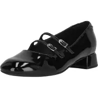Clarks Shoes Clarksvoor vrouwen. 26174712 Mary-Jane Daiss30 Glanzende leren schoenen zwart (39), Leer, 1 tot 3 cm, Gesp, Casual