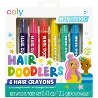 Ooly - Hair Doodlers - Hair Crayons - 6 Gekleurde haarkrijtjes - Makkelijk uitwasbaar