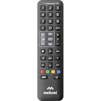 Meliconi Control 2+, TV, TV-ontvanger, infrarood, draadloos, knoppen, zwart