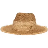 GUESS Dames Hoeden Ofelia Raffia Fedora - Zand - Maat L