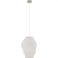 LUCANDE Hanglamp Tovina, dimbaar, wit / opaal, Woon-/ Eetkamer, Textiel / Stof / Zijde, Scandinavisch, Hanglamp