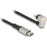 DeLOCK 80025 Lightning-kabel 1 m Zwart, Zilver
