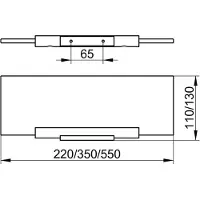 Keuco KE Cristallinglaspl. Plan 14910 - unten mattiert,ohne Grünk.350x120mm, 14910005300