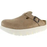 Birkenstock Women Boston Chunky Suede Leather Warm Sand Narrow-Schoenmaat 41