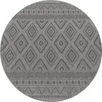 Tapis.nl Binnen- en buitenkleed Verona antraciet 80 cm rond