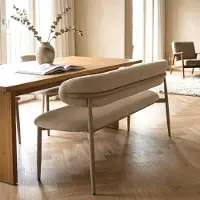 Giga Meubel Eetkamerbank Alexia Beige/Beige 200cm