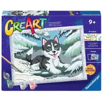 Ravensburger CreArt Cheeky Husky met glitter Hobbypakket