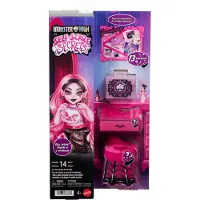 Monster High Self-Scare Secrets - Draculaura modepop met 13 realistische accessoires