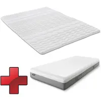 Sleezzz Viscoëlastische matras Sleezzz Premium, 90 x 200 cm, hoogte 20 cm, stevigheid H2/H3, met draaiknoppen + matrasbeschermer/matrastopper, 90 x 200 cm