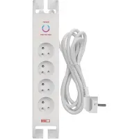 Emos P54012, 900 J, 4 stopcontacten, 230 V, 16 A, zwart, 40 dB