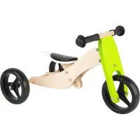 Small Foot Loopfiets Met 3 Wielen Tricycle Trike 2-in-1 Loopfiets 10 Inch Junior Groen