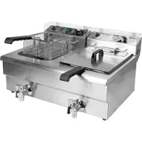 YATO Professionele Professionele Dubbele Elektrische Friteuse 2 × 12 liter (400 Volt)