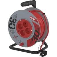 Emos 1908143001, Basismodel, Blauw, Oranje, 4 stopcontacten, 30 meter, H05VV-F3G, 250 V