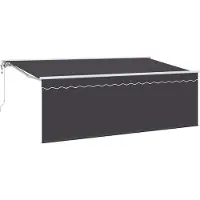 vidaXL Uitschuifbare luifel Antraciet 350 x 200 cm