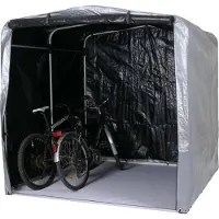 MCW Fietsgarage -N61, folie garage opslag garage tent, aluminium UV-bescherming waterdicht, 201x201x201cm ~ zilver