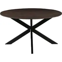 Label51 Otis Eetkamertafel - Bruin - Hout - 130 cm - Rond