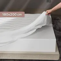 CozySense Topper Matras 180x200 - Matras Topper - Topmatras - Topdekmatras - 3 Comfortlagen - Ademend Eierdoos Gel-Infused Traagschuim - 3 cm - 360° Hold Elastieken