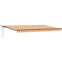 vidaXL Uitschuifbare luifel Geel en Oranje 500 × 300 cm Polyester