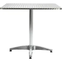 Syfax Tuintafel 80x80x70 cm aluminium zilverkleurig