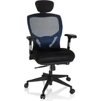 Hjh OFFICE VENUS BASE - High end bureaustoel Blauw / Zwart