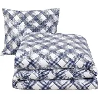 MOODIT Dekbedovertrek Odil Andor Cosmic Cobalt Flanel-140 x 200 / 220 cm | 1-Persoons