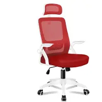 ALFORDSON bureaustoel met S-curve-ontwerp en hoogwaardige materialen 360° draaibaar en 10 cm in hoogte verstelbaar voor zitten