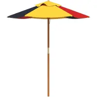 vidaXL Parasol voor kinderen met houten paal Ø120x140 cm