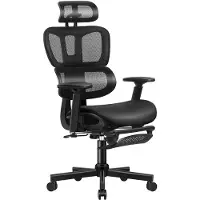 ALFORDSON Ergonomische bureaustoel met gaaslening, 3D-armleuningen en kantelbare functie.